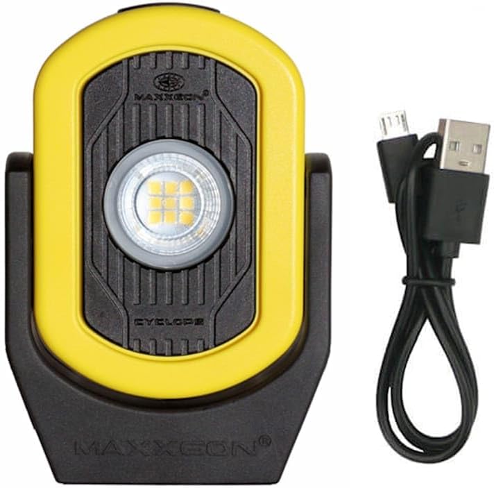 MXN00812 - Workstar 812 Cyclops Rechargeable Work Light, 6' Drop Test, IP64, 3 Hours, HiViz Yellow